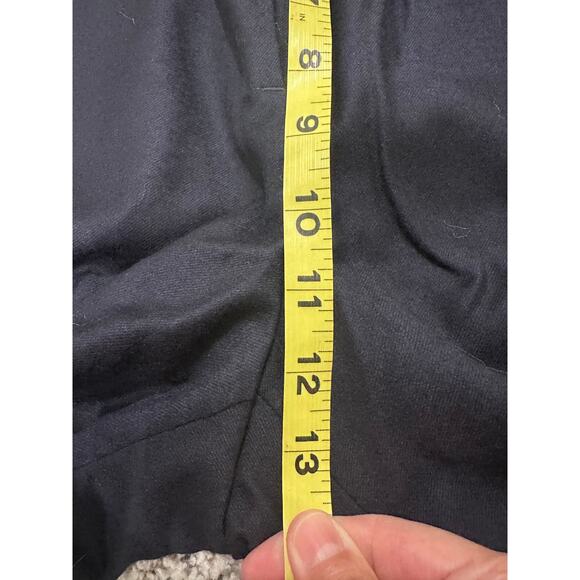 Max Mara Weekend Women's Hateley Soft Wool Flannel Pull-on Trousers Navy, size 2 - Picture 9 of 10